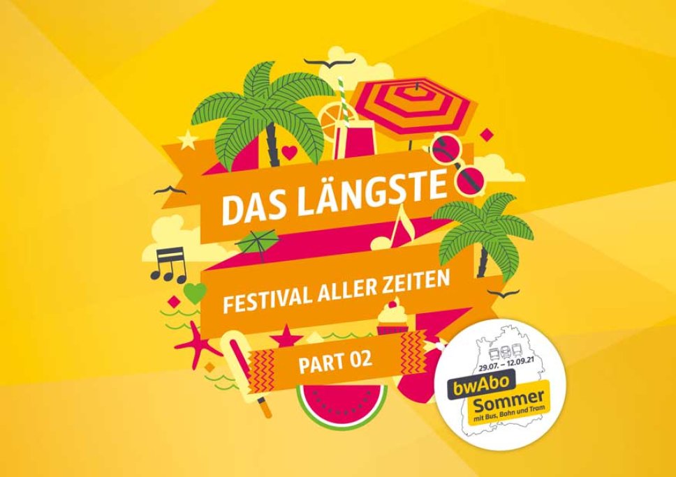 Grafik für die Aktion B W AboSommer