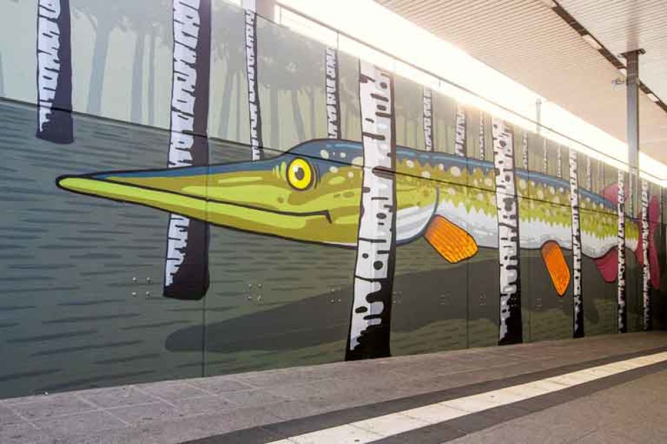Wandgemälde Unterführung Mannheim Hauptbahnhof