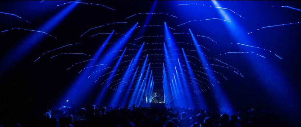 Lasershow in der Maimarkthalle