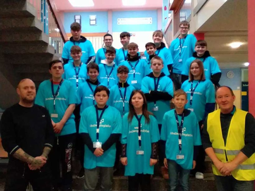 Gruppenfoto der Schulwegbegleiter:innen