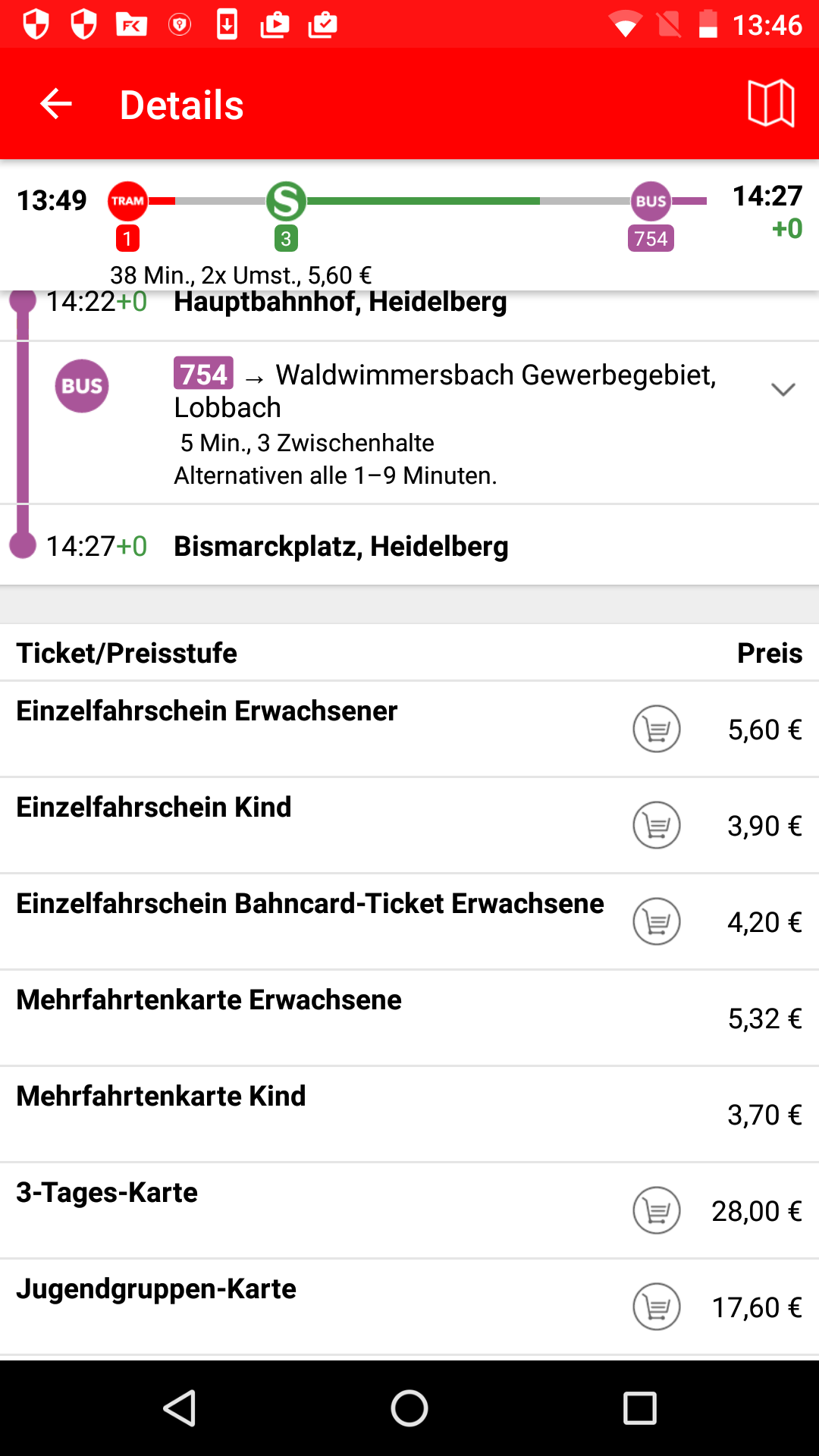 fahrrad ticket db app