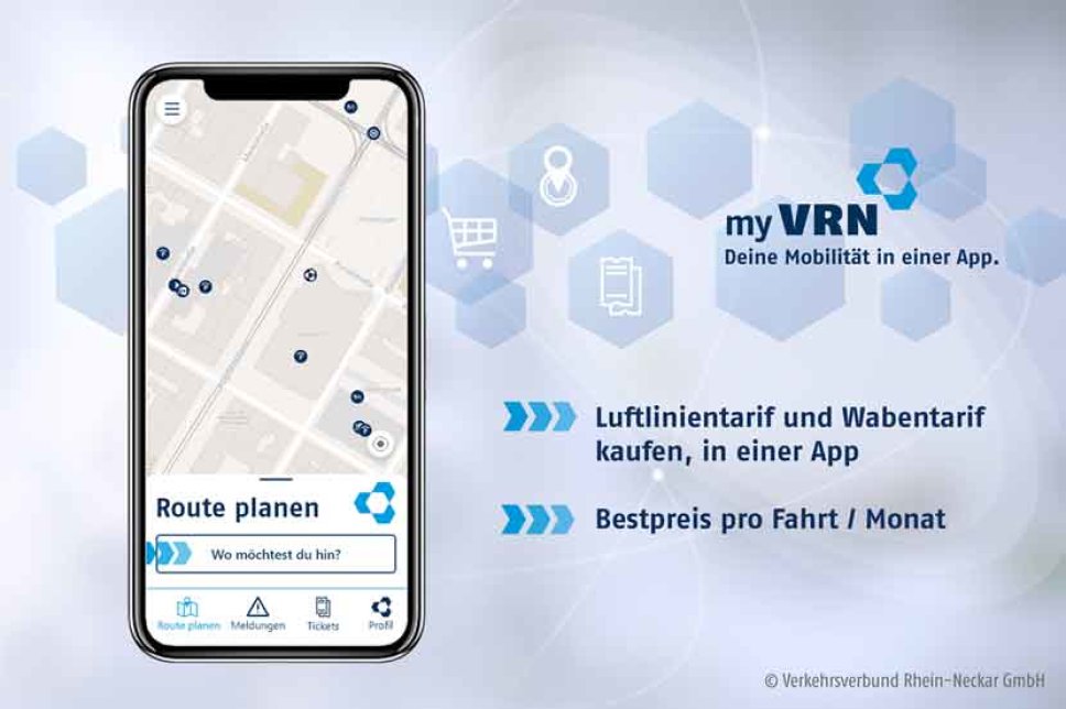 ein Screenshot der myVRN-App