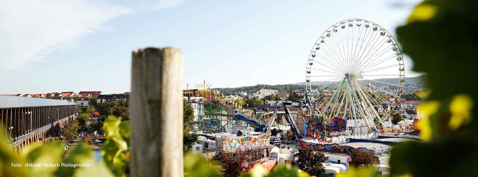Blick auf das Riesenrad beim Dürkheimer Wurstmarkt