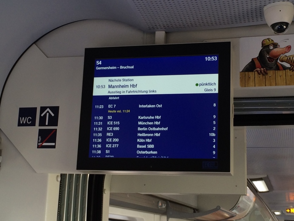 Echtzeitinfosystem S-bahn Rhein-neckar-kl