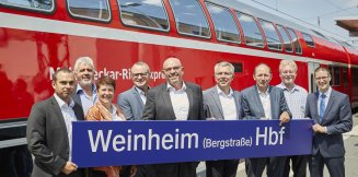 Bahnhof in Weinheim nach barrierefreiem Ausbau offiziell eingeweiht