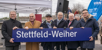 Feierliche Inbetriebnahme des neuen S-Bahn Haltpunktes Stettfeld-Weiher