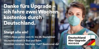 Deutschland Abo-Upgrade - zwei Wochen lang den Nah- und Regionalverkehr bundesweit nutzen